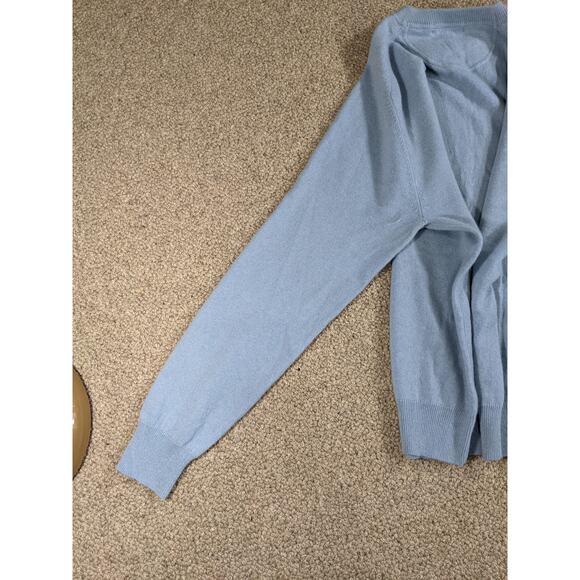 Pale blue Medium Raffi 100% wool crew neck sweater - Picture 12 of 16